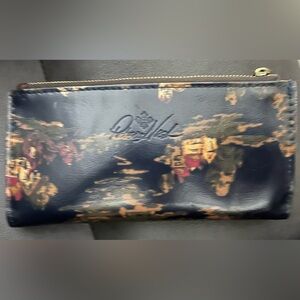 Patricia Nash Blue and Tan Wallet